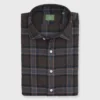 Spread Collar Sport Shirt In Olive/Berry/Scotch Plaid Flannel -Garbiera Sales Store S71726 113