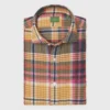 Otto Handmade Sport Shirt In Berry/Scotch/Coal Plaid Flannel -Garbiera Sales Store S71734 222