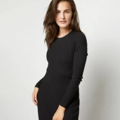 Adeline Crewneck Dress In Black Techno Yarn 11 Adeline Crewneck Dress In Black Techno Yarn -Garbiera Sales Store S71896 1300