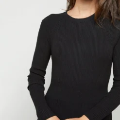 Adeline Crewneck Dress In Black Techno Yarn 15 Adeline Crewneck Dress In Black Techno Yarn -Garbiera Sales Store S71896 1308