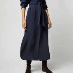 Hannah Dress In Navy Silk Crepe De Chine -Garbiera Sales Store S71903 875