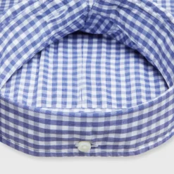 Button-Down Sport Shirt In Blue Gingham Poplin -Garbiera Sales Store S72068 260