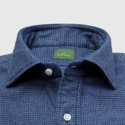 Otto Handmade Sport Shirt In Slate/Navy Brushed Houndstooth Flannel 8 Otto Handmade Sport Shirt In Slate/Navy Brushed Houndstooth Flannel -Garbiera Sales Store S72070 66