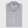 Button-Down Sport Shirt In Blue/Scotch Check Poplin 2 Button-Down Sport Shirt In Blue/Scotch Check Poplin -Garbiera Sales Store S72076 190