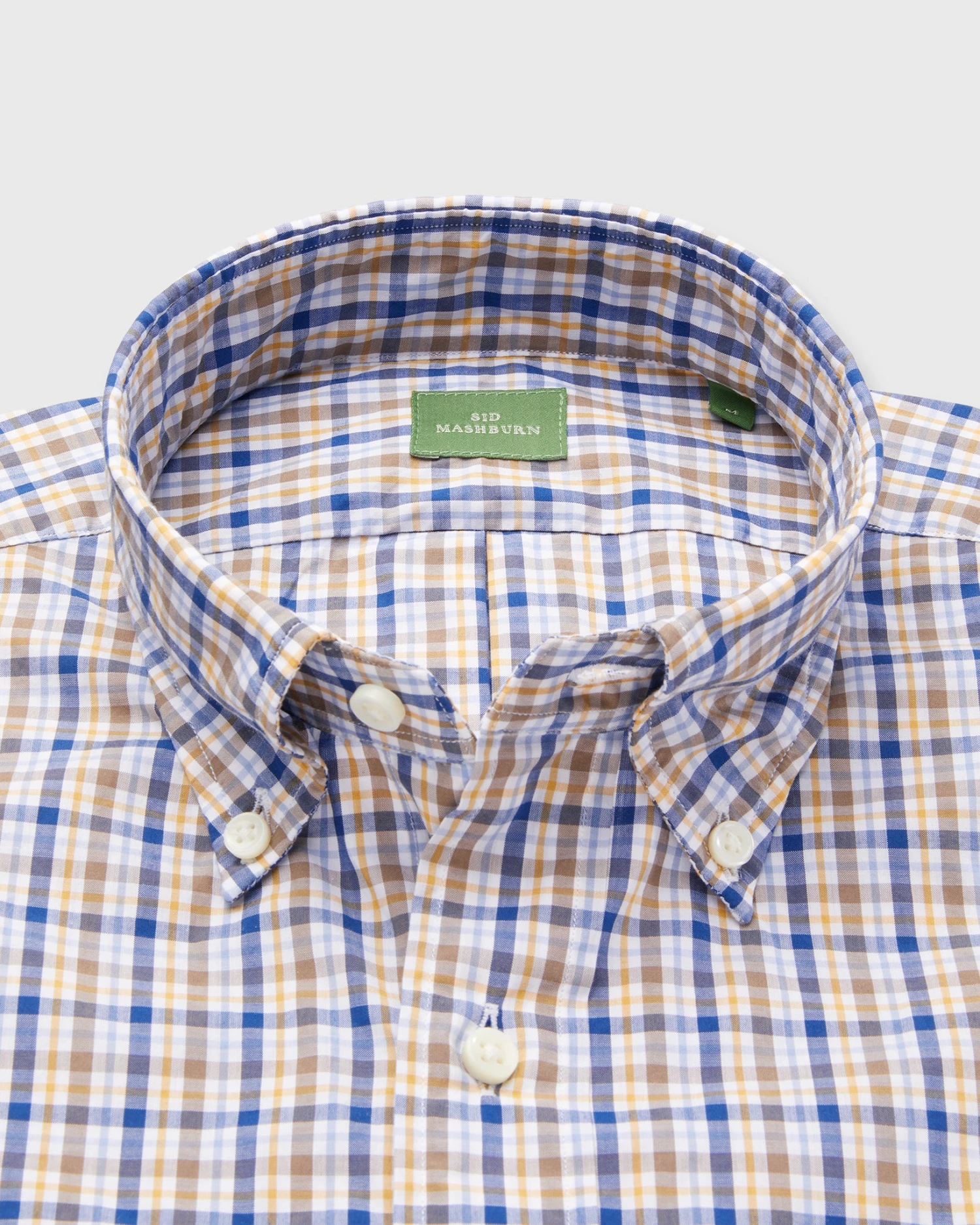 Button-Down Sport Shirt In Blue/Scotch Check Poplin 4 Button-Down Sport Shirt In Blue/Scotch Check Poplin - Image 2