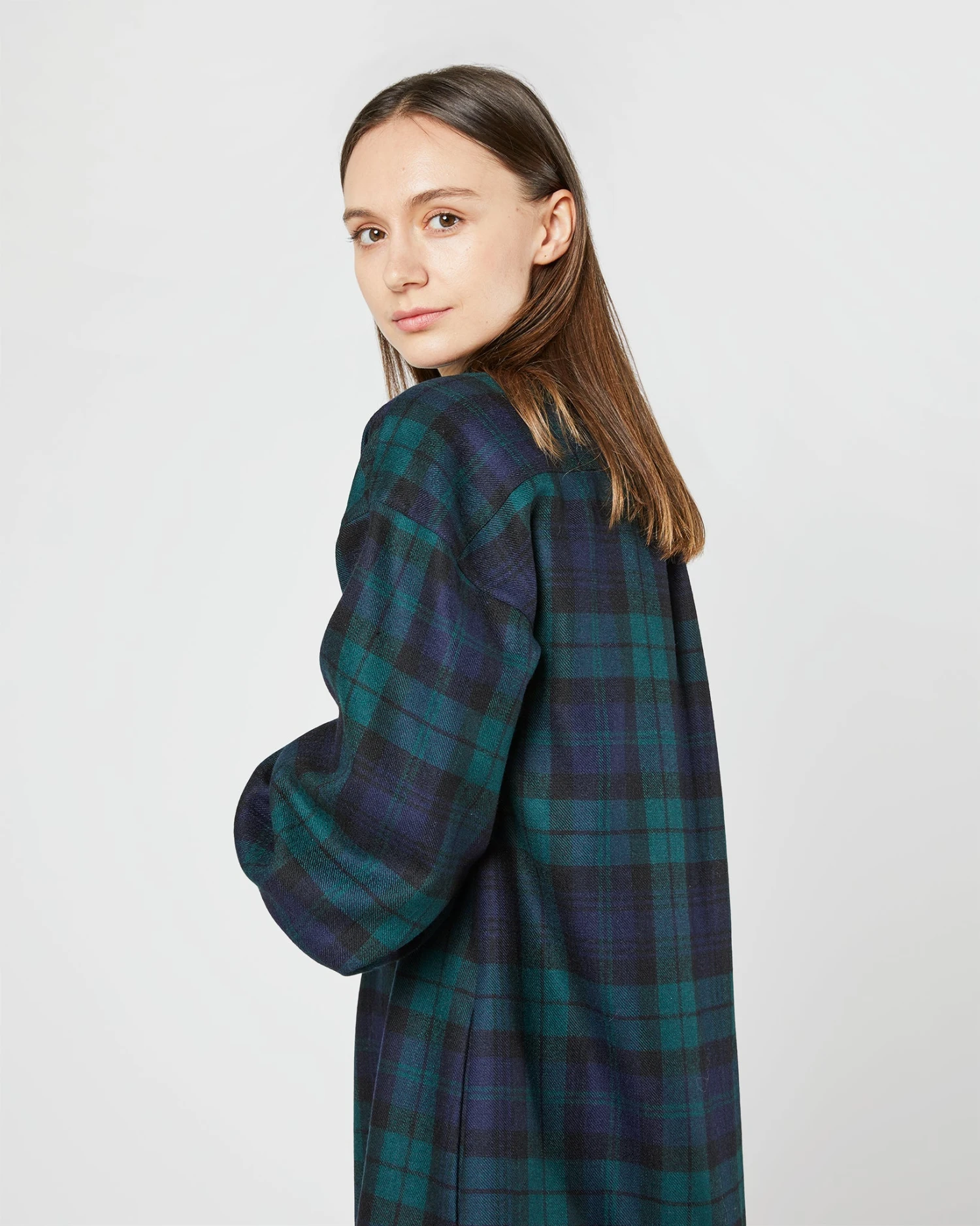 Anaya Popover Dress In Blackwatch Tartan Stretch Wool 6 Anaya Popover Dress In Blackwatch Tartan Stretch Wool - Image 4