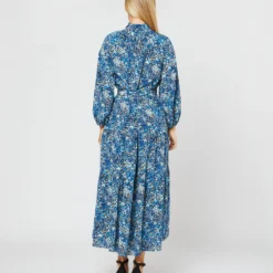 Isla Shirtdress In Blue Multi Felda Liberty Fabric Silk 17 Isla Shirtdress In Blue Multi Felda Liberty Fabric Silk -Garbiera Sales Store S72086 1606