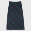 Marina Side-Zip Skirt In Blackwatch Tartan Stretch Wool 1 Marina Side-Zip Skirt In Blackwatch Tartan Stretch Wool -Garbiera Sales Store S72087 88