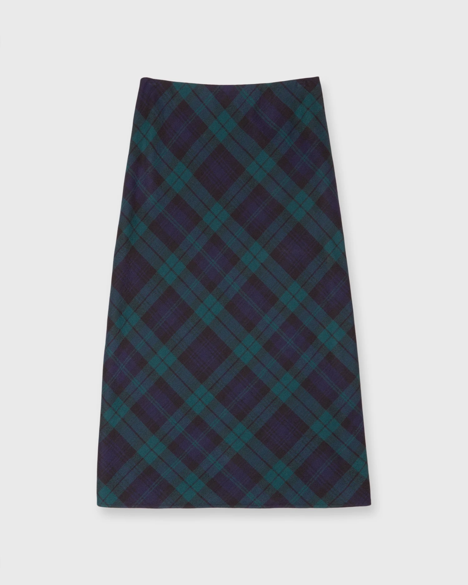 Marina Side-Zip Skirt In Blackwatch Tartan Stretch Wool 3 Marina Side-Zip Skirt In Blackwatch Tartan Stretch Wool