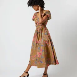 ULLA JOHNSON Cecile Dress In Bamboo Bam 13 ULLA JOHNSON Cecile Dress In Bamboo Bam -Garbiera Sales Store S72102 397