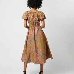 ULLA JOHNSON Cecile Dress In Bamboo Bam 17 ULLA JOHNSON Cecile Dress In Bamboo Bam -Garbiera Sales Store S72102 400