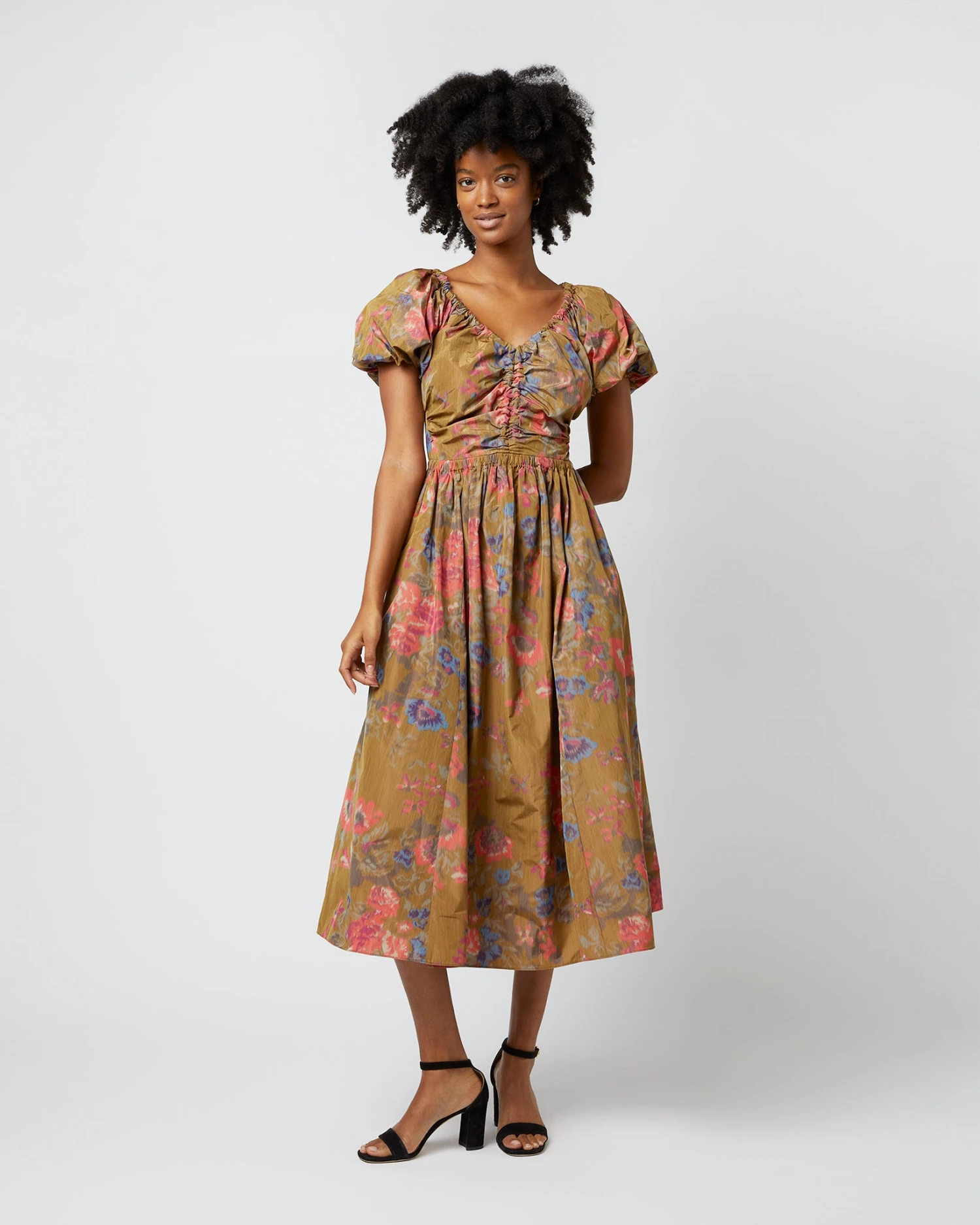 ULLA JOHNSON Cecile Dress In Bamboo Bam 3 ULLA JOHNSON Cecile Dress In Bamboo Bam