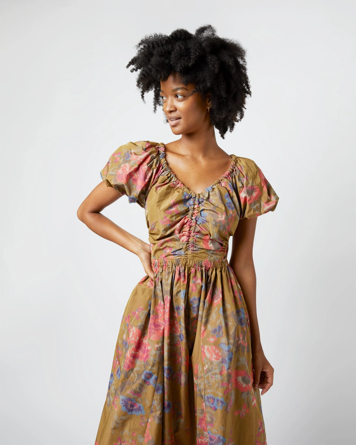 ULLA JOHNSON Cecile Dress In Bamboo Bam 8 ULLA JOHNSON Cecile Dress In Bamboo Bam - Image 6