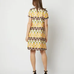 Mini Swing Dress In Mezzaluna Chocolate Twill Silk -Garbiera Sales Store S72131 202