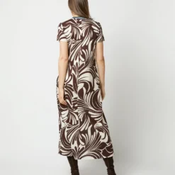 Sporty Swing Dress In Watermarble Jersey -Garbiera Sales Store S72135 504