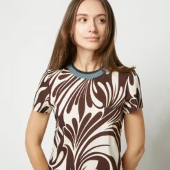 Sporty Swing Dress In Watermarble Jersey -Garbiera Sales Store S72135 529