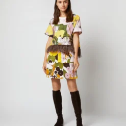 Mini Skirt In Big Flower Rose Heavy Cotton Stretch -Garbiera Sales Store S72141 480 e545c556 610b 4a6a 9734 7003624239aa