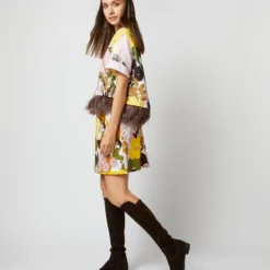 Mini Skirt In Big Flower Rose Heavy Cotton Stretch -Garbiera Sales Store S72141 512 cca53688 4f49 4fdc 82b7 8dcdcb1b8815