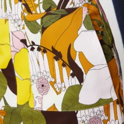 Mini Skirt In Big Flower Rose Heavy Cotton Stretch -Garbiera Sales Store S72144 447