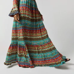 Visconti Dress In Giza Turquoise Crepe De Chine -Garbiera Sales Store S72339 1869