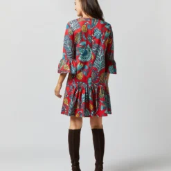 24/7 Dress In Sicomore Red Heavy Stretch Cotton -Garbiera Sales Store S72340 1651