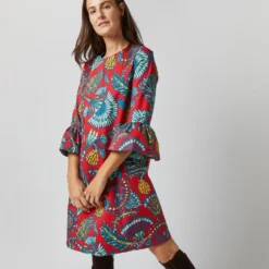 24/7 Dress In Sicomore Red Heavy Stretch Cotton -Garbiera Sales Store S72340 1679