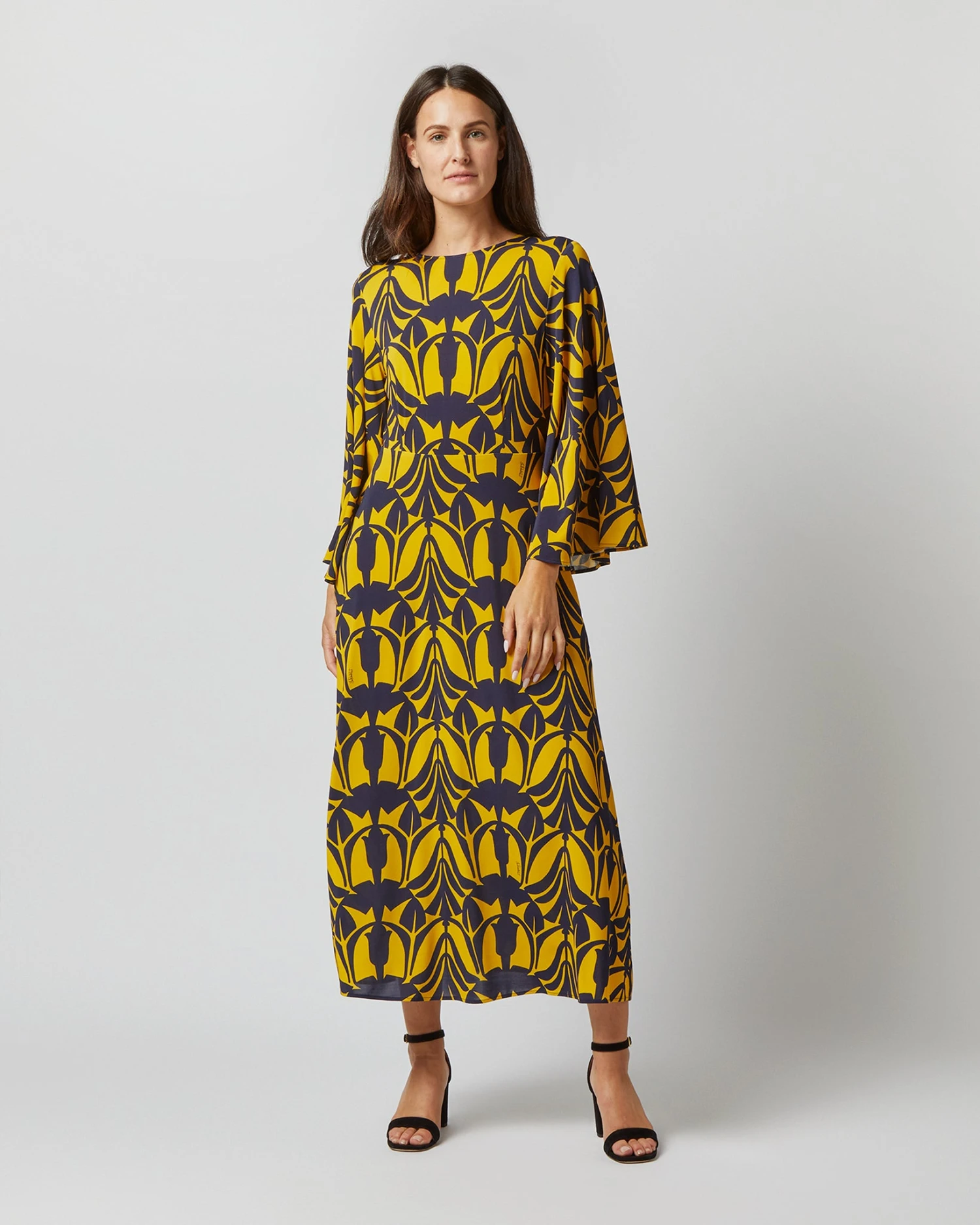 Sorella Dress In Papyrus Gold Flowy Jersey 2 Sorella Dress In Papyrus Gold Flowy Jersey