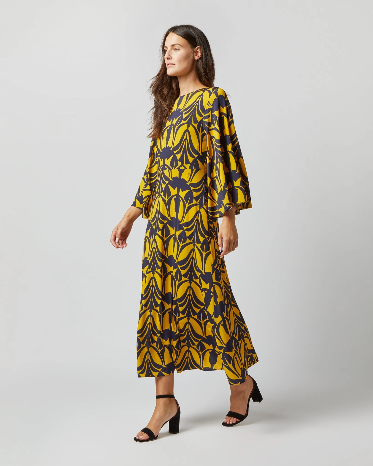 Sorella Dress In Papyrus Gold Flowy Jersey 3 Sorella Dress In Papyrus Gold Flowy Jersey - Image 2