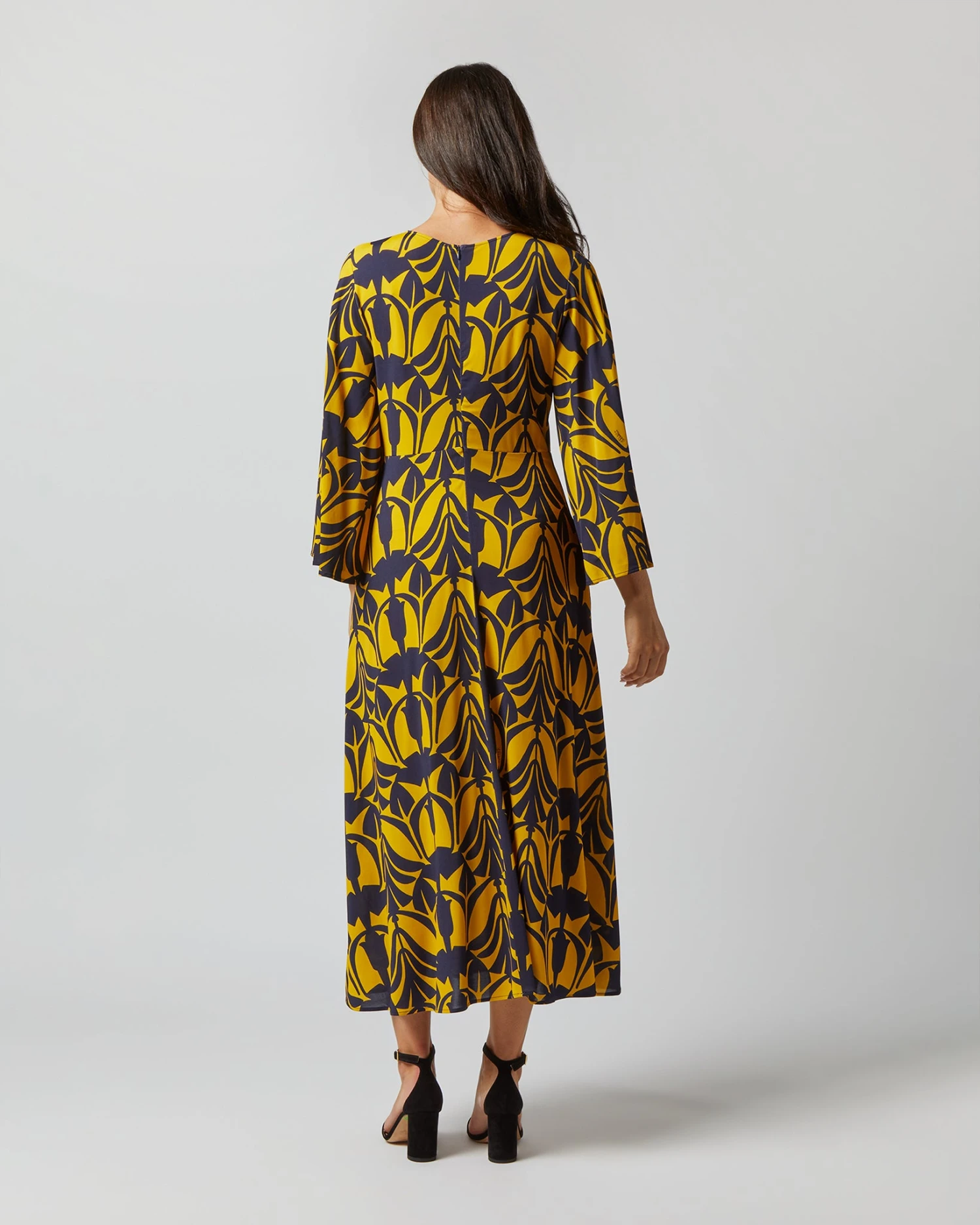 Sorella Dress In Papyrus Gold Flowy Jersey 4 Sorella Dress In Papyrus Gold Flowy Jersey - Image 3