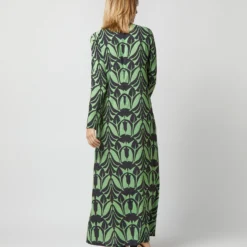 Long Sleeve Swing Dress In Papyrus Green Sablé 11 Long Sleeve Swing Dress In Papyrus Green Sablé -Garbiera Sales Store S723426 39
