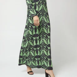 Long Sleeve Swing Dress In Papyrus Green Sablé 13 Long Sleeve Swing Dress In Papyrus Green Sablé -Garbiera Sales Store S723426 79