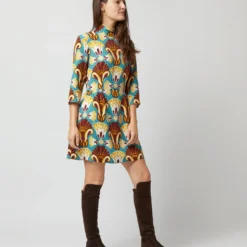 Juliet Dress In Dendera Light Blue Sablé Satin -Garbiera Sales Store S72343 145