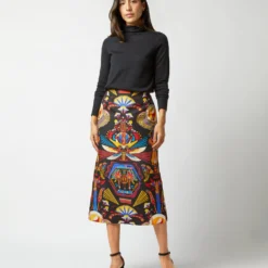 Pencil Skirt In Nephthys Navy Cady Wool