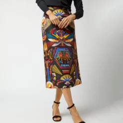 Pencil Skirt In Nephthys Navy Cady Wool -Garbiera Sales Store S72345 1682
