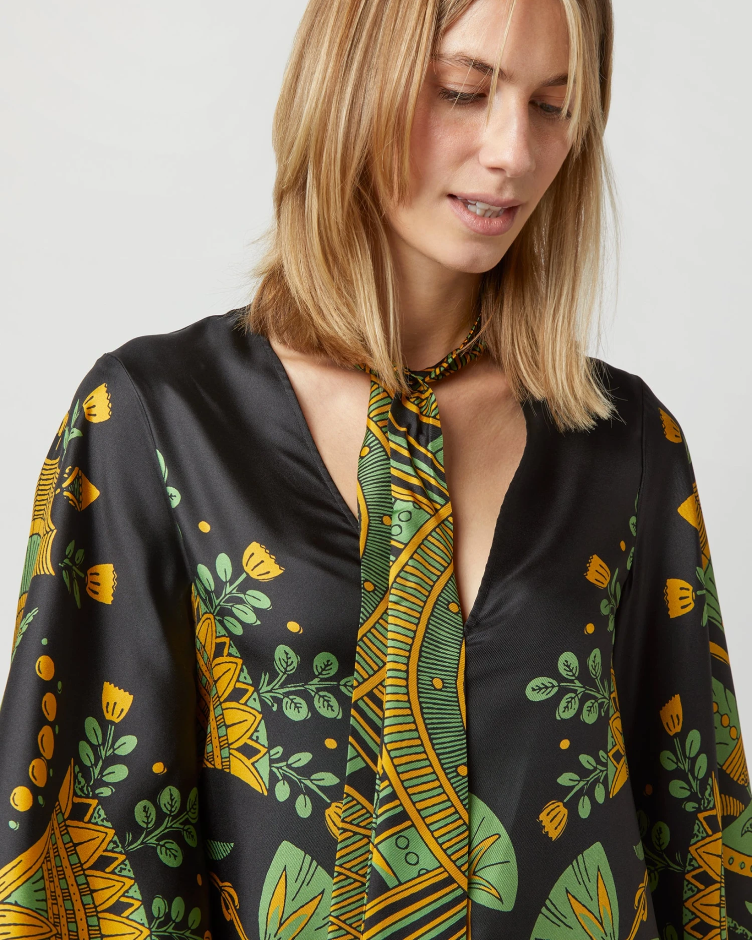 Magnifico Midi Dress In The Nile Placée Black Silk Twill 8 Magnifico Midi Dress In The Nile Placée Black Silk Twill - Image 6