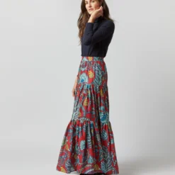 Big Skirt In Sicomore Red Silk Voile 10 Big Skirt In Sicomore Red Silk Voile -Garbiera Sales Store S72352 1513