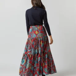 Big Skirt In Sicomore Red Silk Voile 11 Big Skirt In Sicomore Red Silk Voile -Garbiera Sales Store S72352 1531