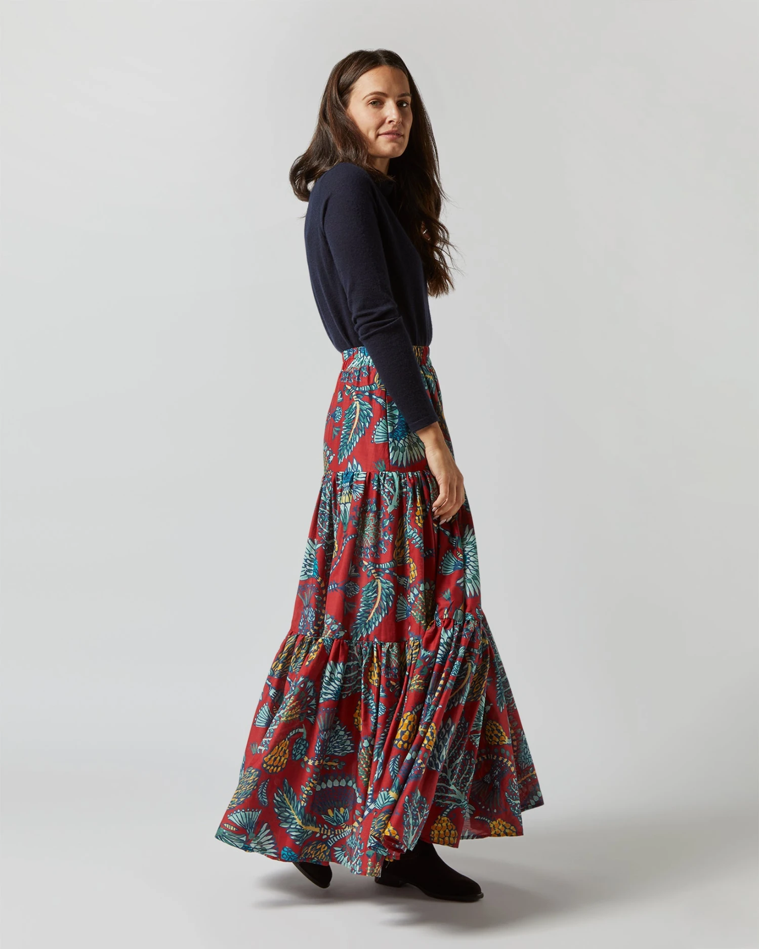 Big Skirt In Sicomore Red Silk Voile 7 Big Skirt In Sicomore Red Silk Voile - Image 5