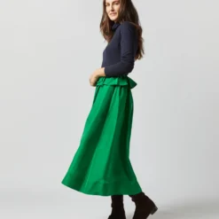 ULLA JOHNSON Ulyssa Skirt In Emerald -Garbiera Sales Store S72354 1406
