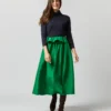 ULLA JOHNSON Ulyssa Skirt In Emerald -Garbiera Sales Store S72354 1430