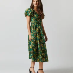 ULLA JOHNSON Cecile Dress In Tigerlily -Garbiera Sales Store S72358 2145