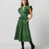 ULLA JOHNSON Florence Dress In Juniper -Garbiera Sales Store S72362 1094
