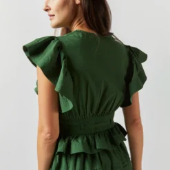 ULLA JOHNSON Florence Dress In Juniper 16 ULLA JOHNSON Florence Dress In Juniper -Garbiera Sales Store S72362 1215