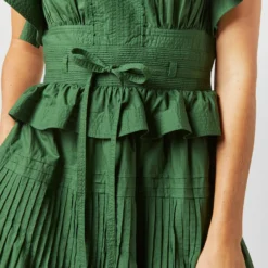 ULLA JOHNSON Florence Dress In Juniper 14 ULLA JOHNSON Florence Dress In Juniper -Garbiera Sales Store S72362 1224