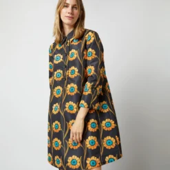 Short Artemis Dress In Daisychain Black Faille 13 Short Artemis Dress In Daisychain Black Faille -Garbiera Sales Store S72957 378