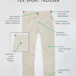 Tex Sport Trouser In Stone Lightweight Twill -Garbiera Sales Store SM 23 TEX PDP REVISED